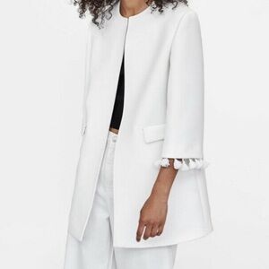 Zara white coat